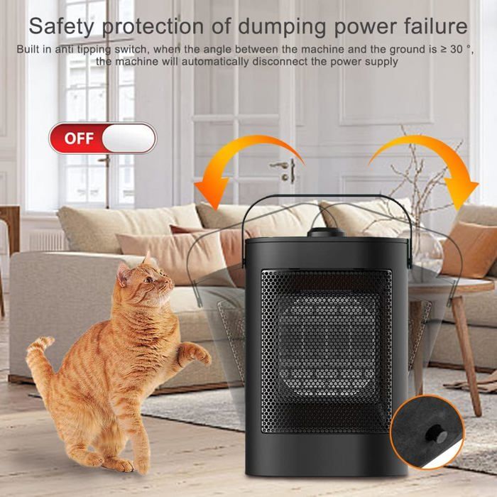 Chauffage dappoint - SereneLife - Chauffage Électrique Portable 1500W avec Wi-Fi et Thermostat - Minuteur 12h - Gris - Bricolage
