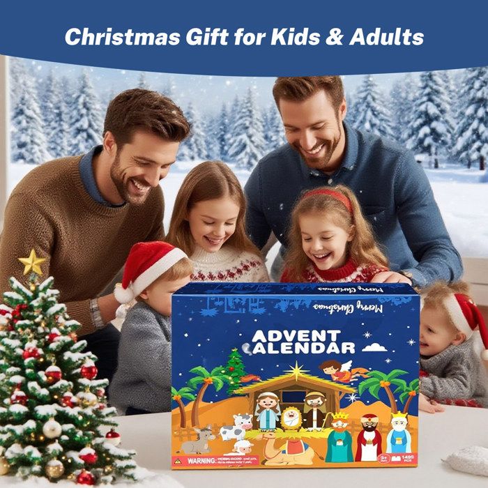 Calendrier De L'Avent 2025 Chrétien - Figurines De Crèche De Noël - Décoration De Compte à Rebours 24 Jours