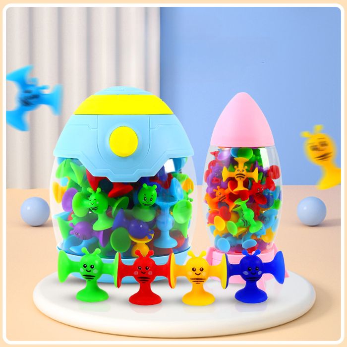 Jeux de construction - XVX - Cubes souples à ventouses abeilles - 38 ...