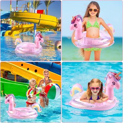 Bouée Bébé avec Pare-Soleil UPF50+, Anti-Retournement, Anneau de Natation pour Bébés 6 à 36 Mois, Rose - Sport