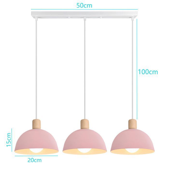 Lot 2 Suspensions Cage Métal Noir 20cm - Lustre Moderne Élégant IDEGU