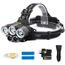 5 Led Lampe Frontale Puissante Rechargeable Usb 3 Modes De Lumiere