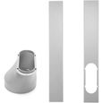 Kit de porte de fenêtre de climatiseur portable, plaque d'étanchéité de fenêtre réglable, avec adaptateur de 5,9 pouces, B