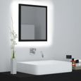 511Luxs•)Miroir à LED de salle de bain Miroir Murale de Toilettes Design CHIC Noir 40x8,5x37 cm Aggloméré FRENCH DAYS-0