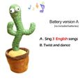 Peluche Cactus Dansant Et Chantant – Jouet Interactif Qui Parle, Chante Et Bouge Pour Enfants Dès 3 Ans