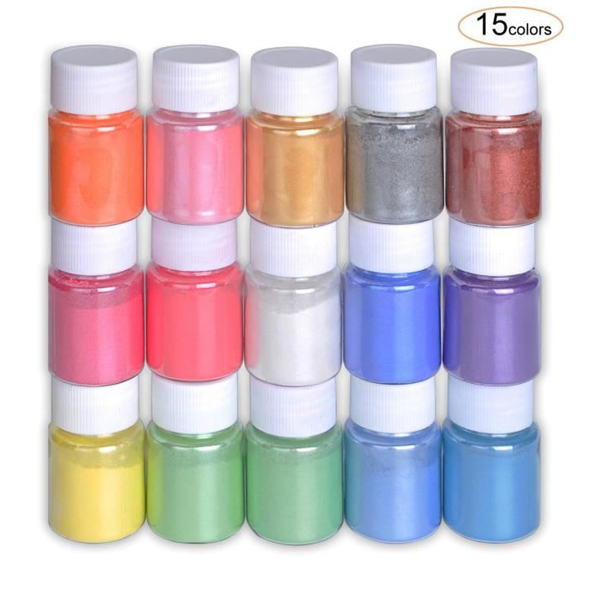 Dewel 15 Couleur Mica Poudre Peinture De Savon De Couleur Resine Epoxyde Pigment De Poudre Pour Diy Fluffy Slime Savon Cosmetique Re Achat Vente Station De Jeux Cdiscount