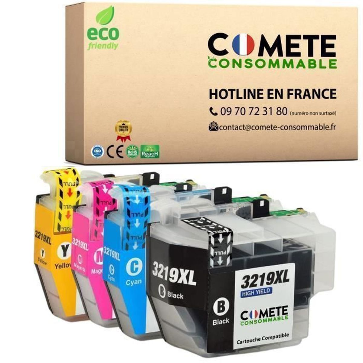 Pack De 4 Cartouches D'encre Compatibles LC-1000 XL – Pour Brother MFC-660C