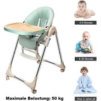 Chaise haute évolutive pour bébé - Sweety Fox - 7 hauteurs, dossier inclinable, plateau clipsable