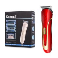 avec boîte Kemei – tondeuse à cheveux professionnelle 3 en 1 pour hommes, rasoir électrique sans fil pour bar
