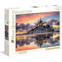 Clementoni - Puzzle 1000 pièces - Le magnifique Mont Saint-Michel - Architecture et monument - Adulte
