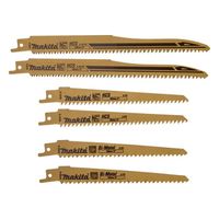 Pack de lames de scie sabre 203 mm pour bois (6 pcs) - MAKITA B-44432 1,0 - 1,25 mm