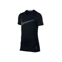 T-Shirt de Compression Nike JR - Noir - Manches Courtes - Garçon