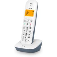 SPC Air – Téléphone fixe sans fil avec écran éclairé, ID d'appelant, 20 contacts, mode Mute, 5 mélodies et mode ECO – Blanc