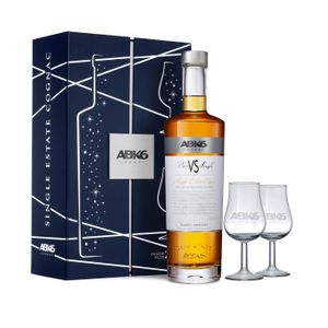 DIGESTIF-EAU DE VIE ABK6 Cognac VS Coffret 2 verres