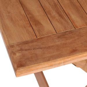 TABLE DE JARDIN  Table de jardin pliable en bois de teck - KAI - Rectangulaire - 120x70x75 cm