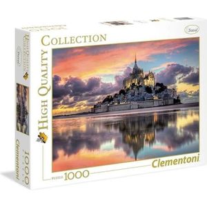 PUZZLE Clementoni - Puzzle 1000 pièces - Le magnifique Mont Saint-Michel - Architecture et monument - Adulte