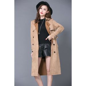 Manteau long 2025 imitation daim femme