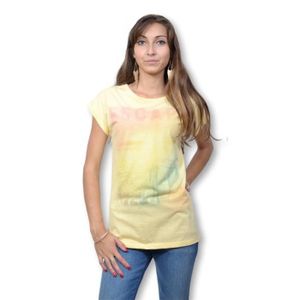 Tee shirt femme jaune fluo online