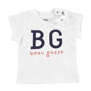 T-SHIRT T-shirt Bébé Manche Courte Blanc BG (Beau Gosse) E