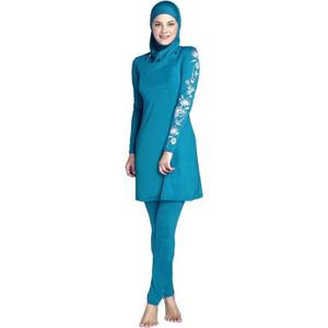 COMBINAISON DE NATATION Maillot de Bain à Couverture complète à Manches Longues Maillot de Bain Musulman Burkini Islamique Hijab Maillot de Bain