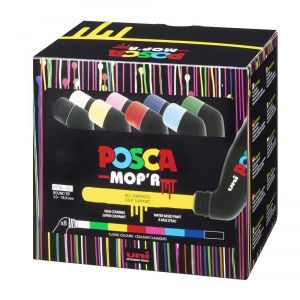 MARQUEUR 8 marqueurs - POSCA - MOP'R - PCM-22 - Assortiment couleurs