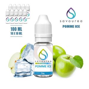 LIQUIDE E-liquide SAVOUREA 100ML saveur POMME ICE avec 12M