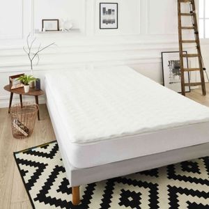 Surmatelas à Mémoire de forme Drouault Végétal 140x190 enrichie en huile de  ricin 55 kg/m3 Housse bambou - Crealiterie