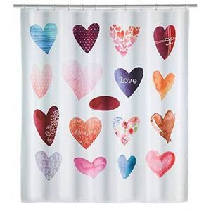 St-Valentin Glitter Golden Love Hearts salle de bains Tissu Rideau de douche Set 72x72" St-Valentin Glitter Golden Love Hearts salle de bains Tissu Rideau de douche Set 72x72"