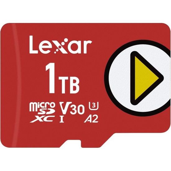 Carte MicroSD Lexar Blue 256Go - Vitesse 160 Mo/s, UHS-I, U3, V30 - Pour Smartphone, 4K