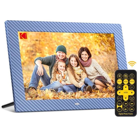Cadre Photo Numérique 20,3 Cm GJCrafts - HD 1920x1200 - USB/SD - Musique - Calendar - Télécommande