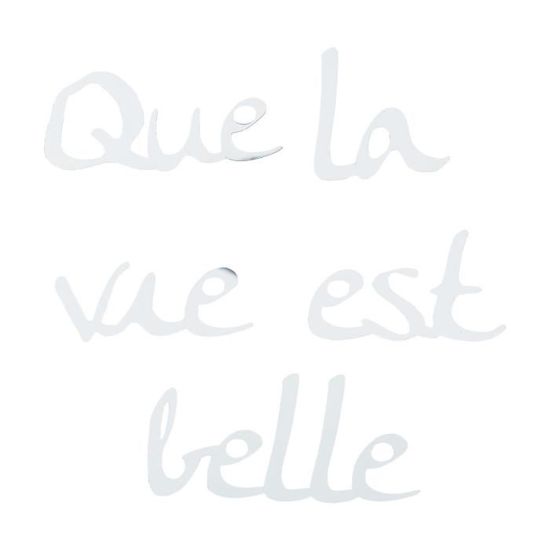 Sticker Mural « Bonheur » En Relief – Déco Intérieure Noir Et Blanc – Dimensions 32x60 Cm – Facile à Poser