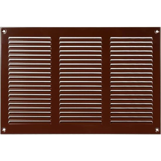 Grille d'aération marron de 30 x 20 cm Grilles d'air à retour en acier ...