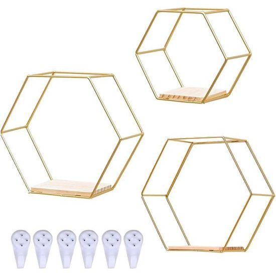 Etageres Murales Hexagonales