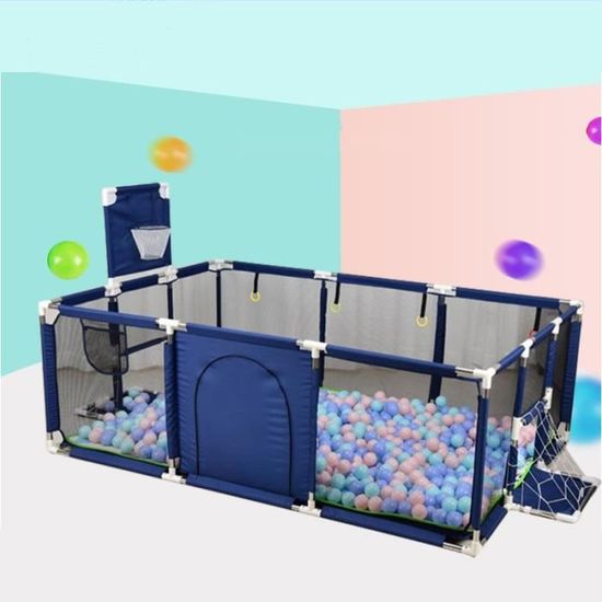 Parc bébé piscine sèche bébé clôture parc pour nouveau-né pour 0-6 ans enfants barrière de sécurité Bleu