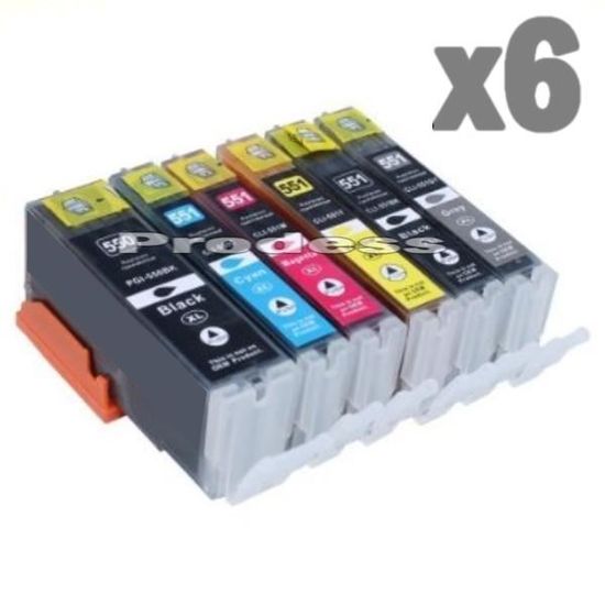 Lot De 10 Cartouches D'Encre Compatibles Canon PGI550 CLI551 - Avec Puces - Pour MX925 Etc.
