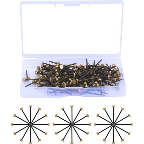 Sourcing Map Clou Petit Minuscule Laiton 1.5x10mm Pour