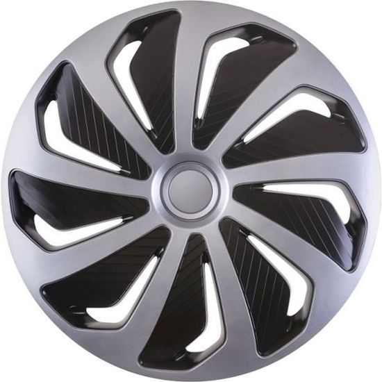 Rapide silver - 4 enjoliveurs 13 inch - argent noir - Cdiscount Auto