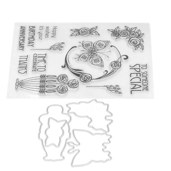 Tampons Transparents Silicone Scrapbooking - 17 Motifs Cartes De Rétablissement - Feuille 11x16cm - 12