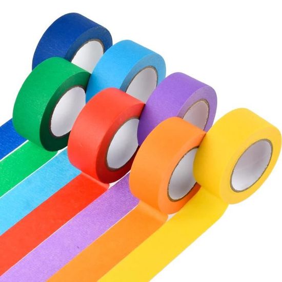 Lot De 12 Rouleaux De Ruban Crépon Multicolore - 20 Mm X 13 M, Adhésif Décoratif Arc-en-Ciel | Pour Scrapbooking, Artisanat, Étiquetage