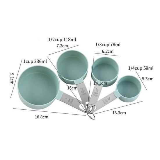 2 Cuillères à Mesurer Réglables Avec Échelle - Pour Café, Sucre, Farine - Précision Cuisine - Plastique Facile à Nettoyer