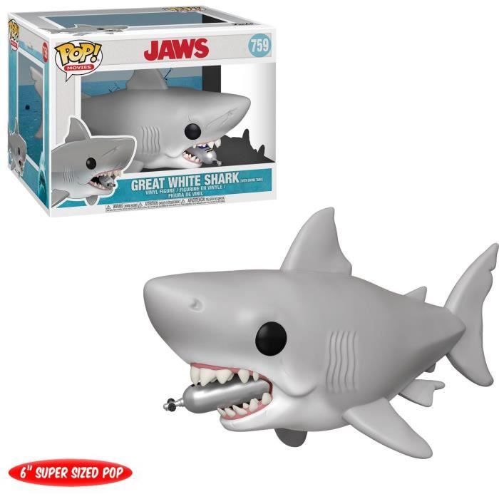 Figurine Funko Pop! Movies: Jaws Requin avec bouteille de plongée 15 cm
