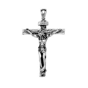 Pendentif acier Christ sur croix