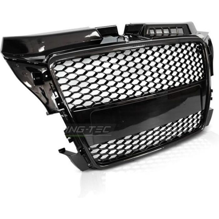 Grille de calandre pour Audi A3 8P de 08-12 Look Sport Noir Glossy-38601527