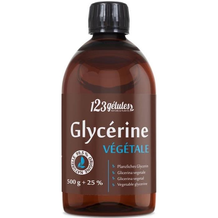 Glycérine Végétale - 500g + 25% - 500 ml
