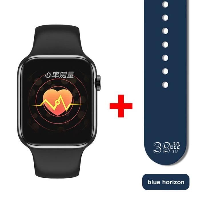2020 nouveau W98 montre intelligente hommes femmes Bluetooth appel température du corps fréquence cardiaque sport S - Black - WL3293
