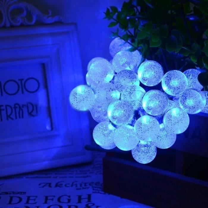 2M 20 Noël LED Guirlandes Lumineuse Boule Fée Pr Decor Halloween BLEU Aw09864