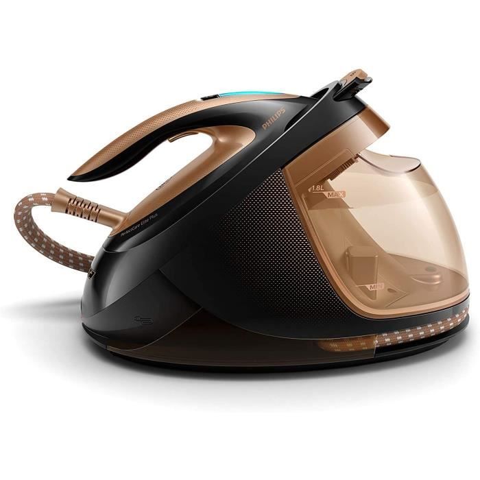 Philips GC9682/80 Centrale vapeur PerfectCare Elite Plus, 8 bar effet pressing jusqu’à 600g, fonction vapeur automatique intelligent