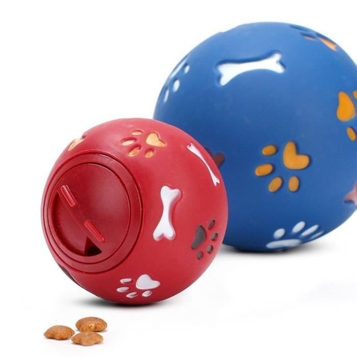 rouge Puzzle Boules Résistantes Squeaky Caoutchouc De Nettoyage Chiot Jouer Fuite Alimentaire Chien Balle Jouets Pet S rouge