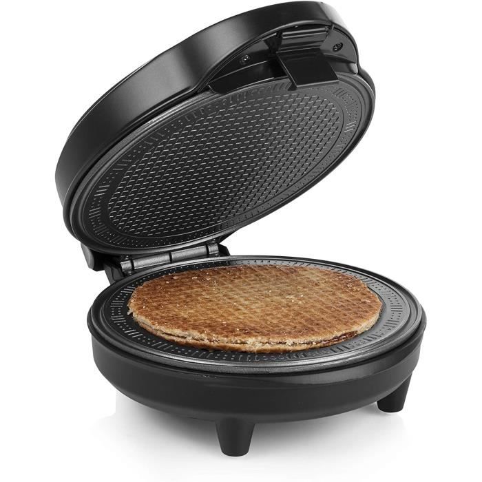 Tristar Gaufrier à Cornet de Glace WF-1170, Surface de Cuisson de Ø 20 cm, Accessoire pour Former Les cônes, Noir