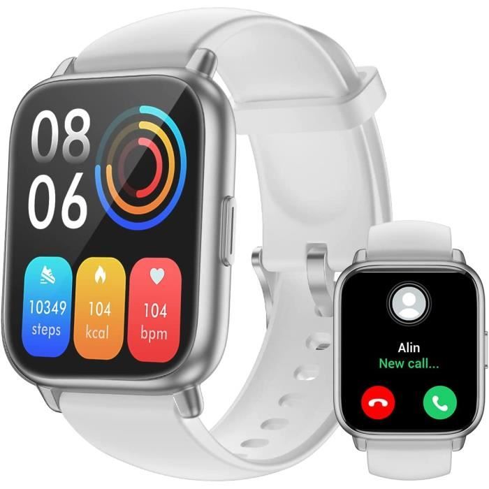 Montre connectee RUIMEN Femme Homme Bluetooth Appels Musique Multisport